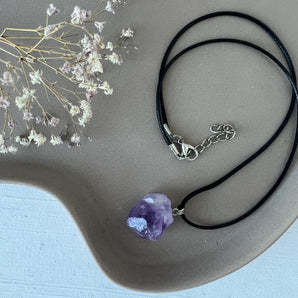 Amethyst - Kette mit Rohstein