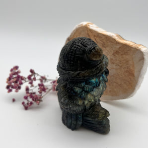 Labradorit Eule – Wächterin der Intuition