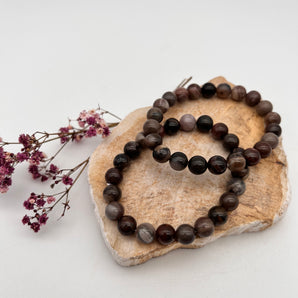 Armband aus versteinertem Holz (8 mm) – Erdung, Ahnenkraft & innere Stabilität