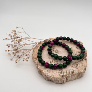 Rubin in Zoisit - Armband