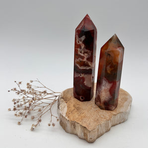 Roter Moosachat Spitze – Erdung trifft Herzverbindung