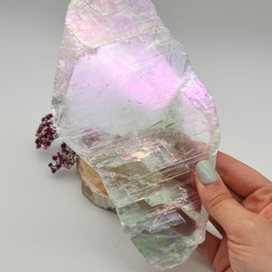 Aura-Selenit / Marienglas Slab – Lichtportal & feinstofflicher Schutz