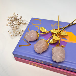 Rosenquarz – Herzöffnung mit goldenem Glanz