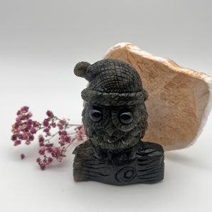 Labradorit Eule – Wächterin der Intuition