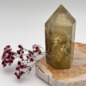 Citrin Spitze mit Phantom – Fülle, Selbstvertrauen & innere Führung