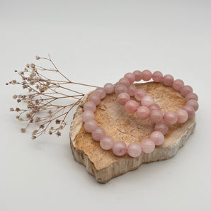 Rosenquarz Armband – Liebe & Herzöffnung (10mm)