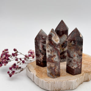 Mexican Lace Achat Spitze – Stabilität, Erdung & innere Balance