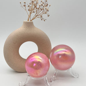 Aura Rosenquarz - Kugel