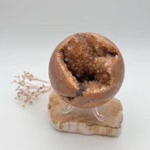 Coffee Amethyst - Kugel mit Druse