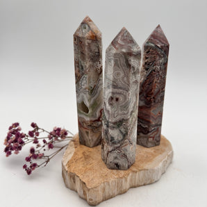 Mexican Lace Achat Spitze – Stabilität, Erdung & innere Balance